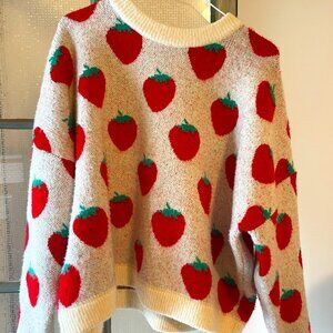 Lisa Says Gah Ella Strawberry Sweater M/L